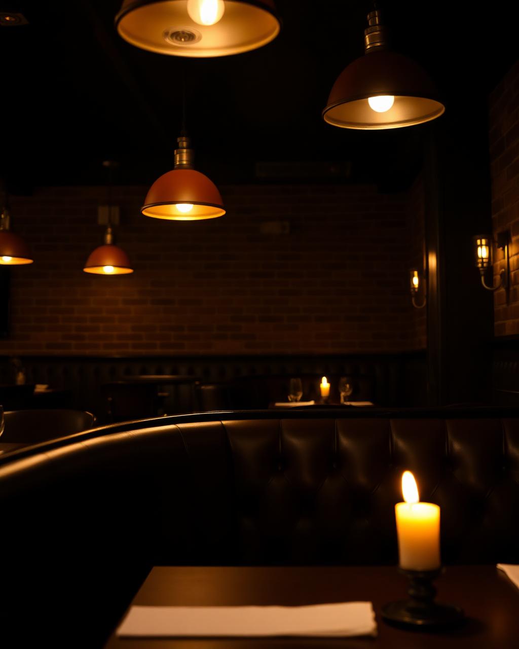 Steakhouse dining room shot beside an Ember & Oak reservations UI